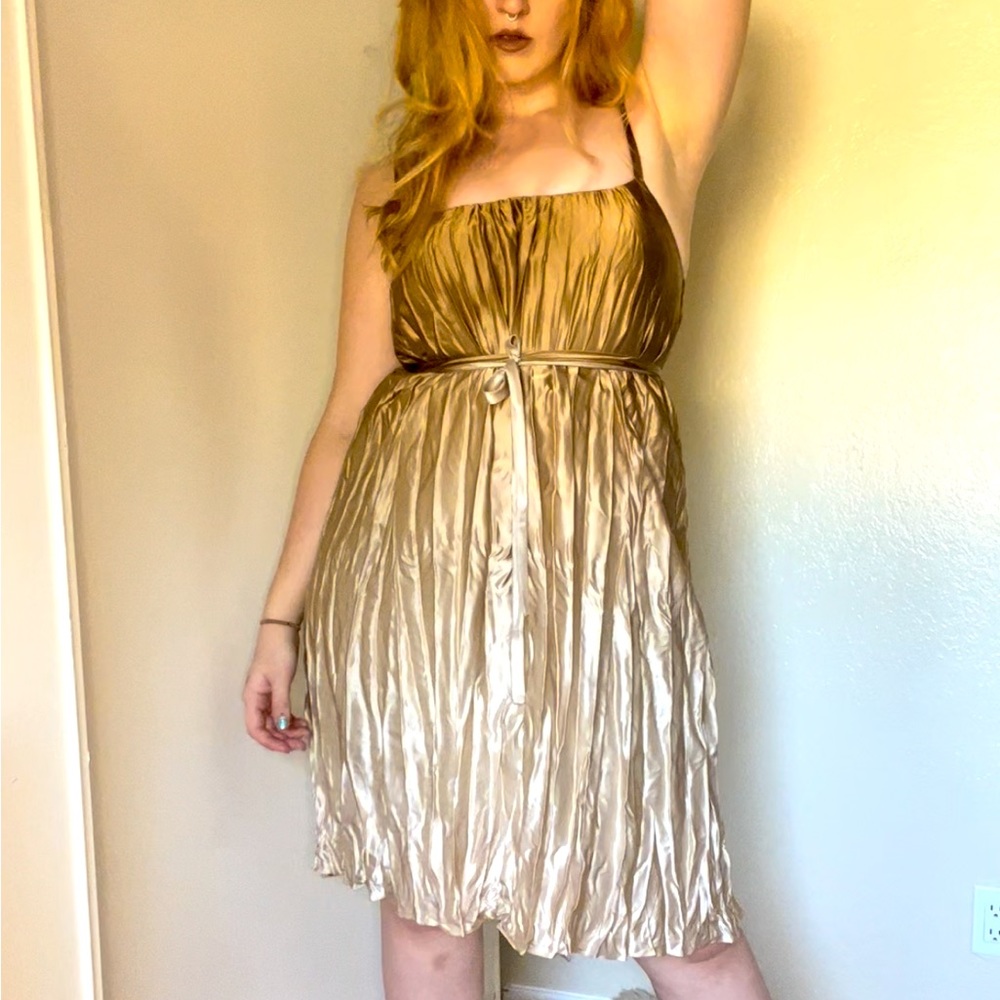 BCBGMaxAzria gold ombré cocktail dress